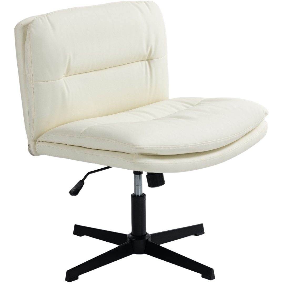 Faux Leather Home Office Chair -Beige - TRENDZ