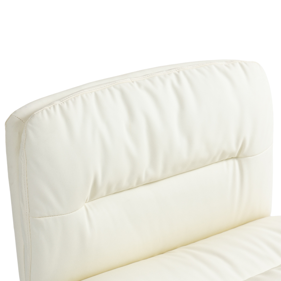 Faux Leather Home Office Chair -Beige - TRENDZ