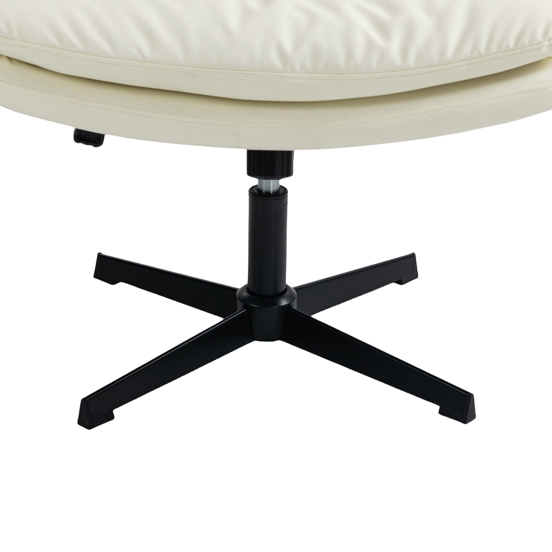 Faux Leather Home Office Chair -Beige - TRENDZ