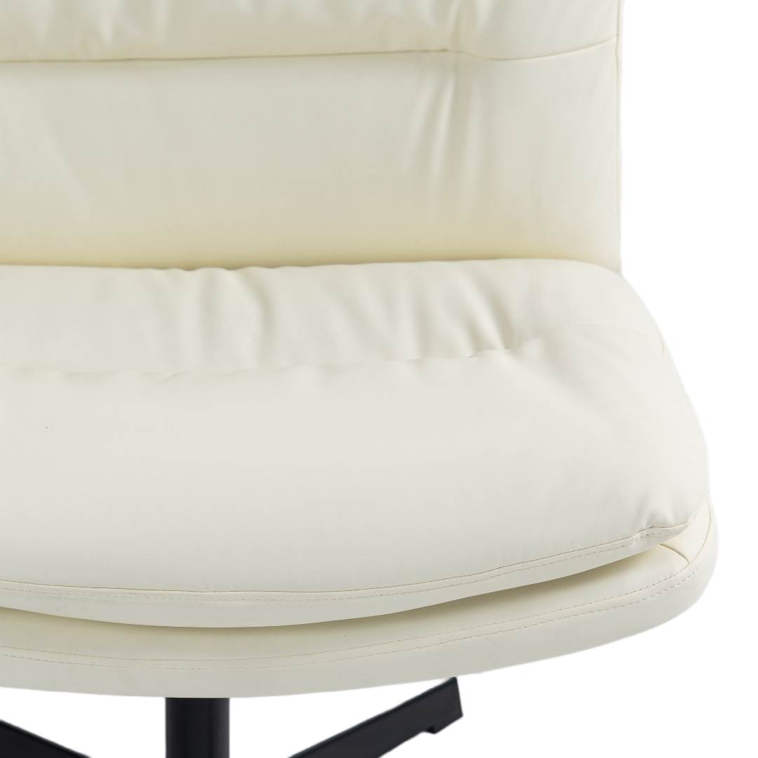 Faux Leather Home Office Chair -Beige - TRENDZ