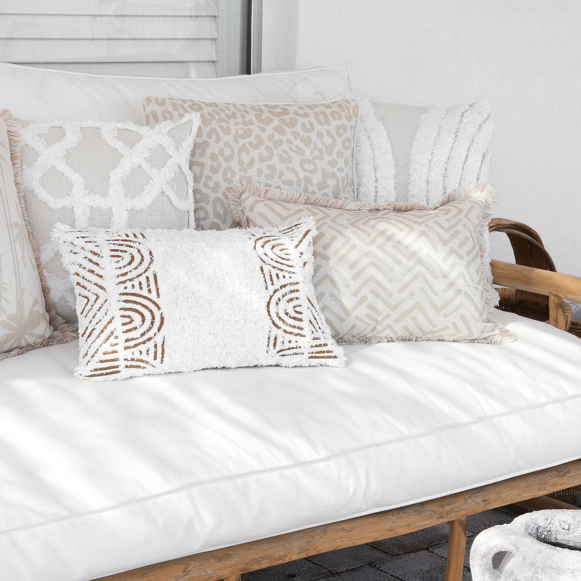 Cushion Cover-Boho Textured Single Sided-Africa-30cm x 50cm - TRENDZ