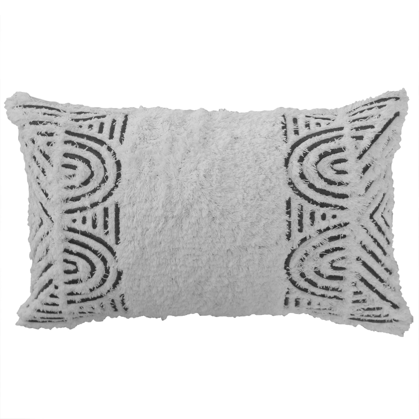 Cushion Cover-Boho Textured Single Sided-Africa Mono-30cm x 50cm - TRENDZ