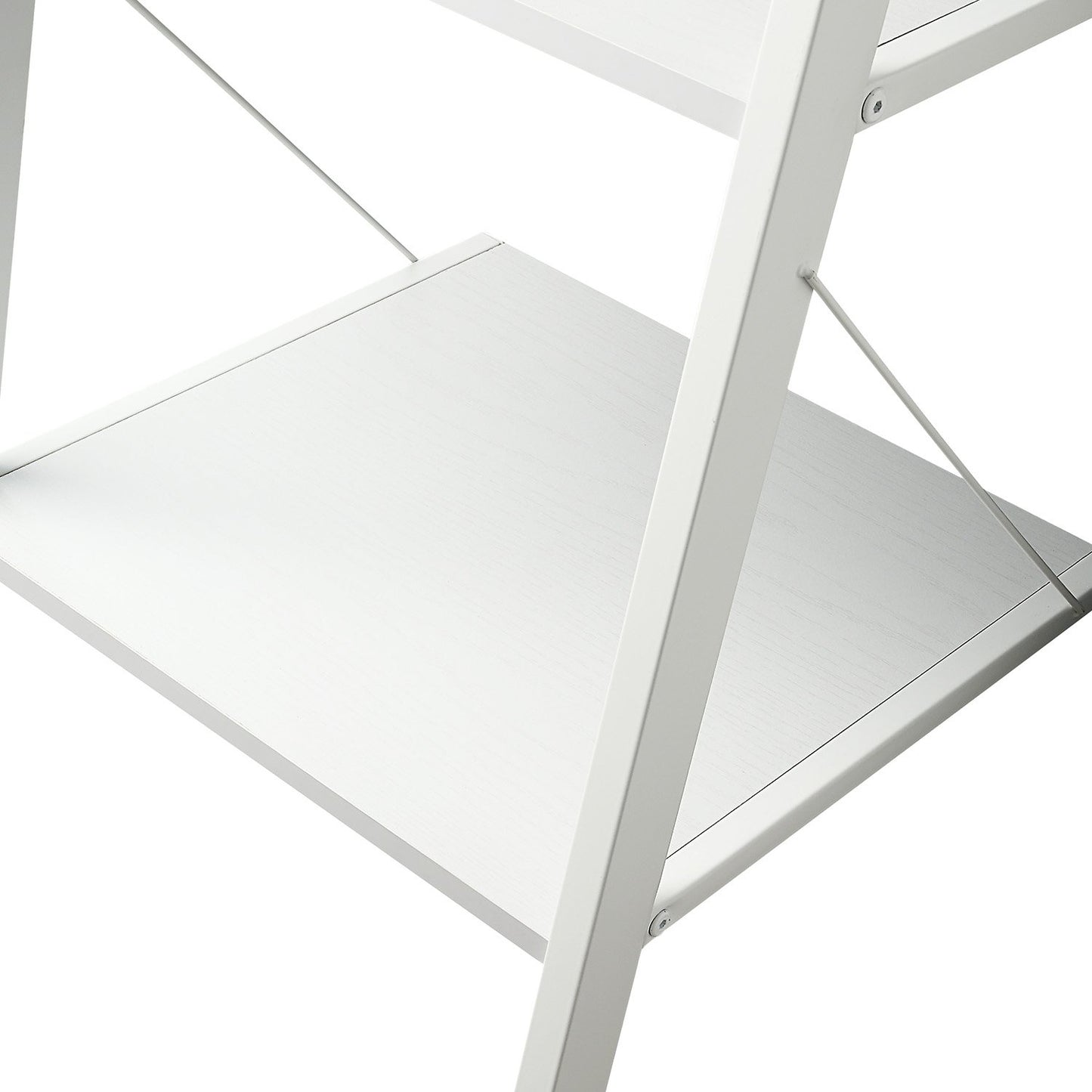 Sarantino Amelia 5-Tier Ladder Shelf in White - TRENDZ