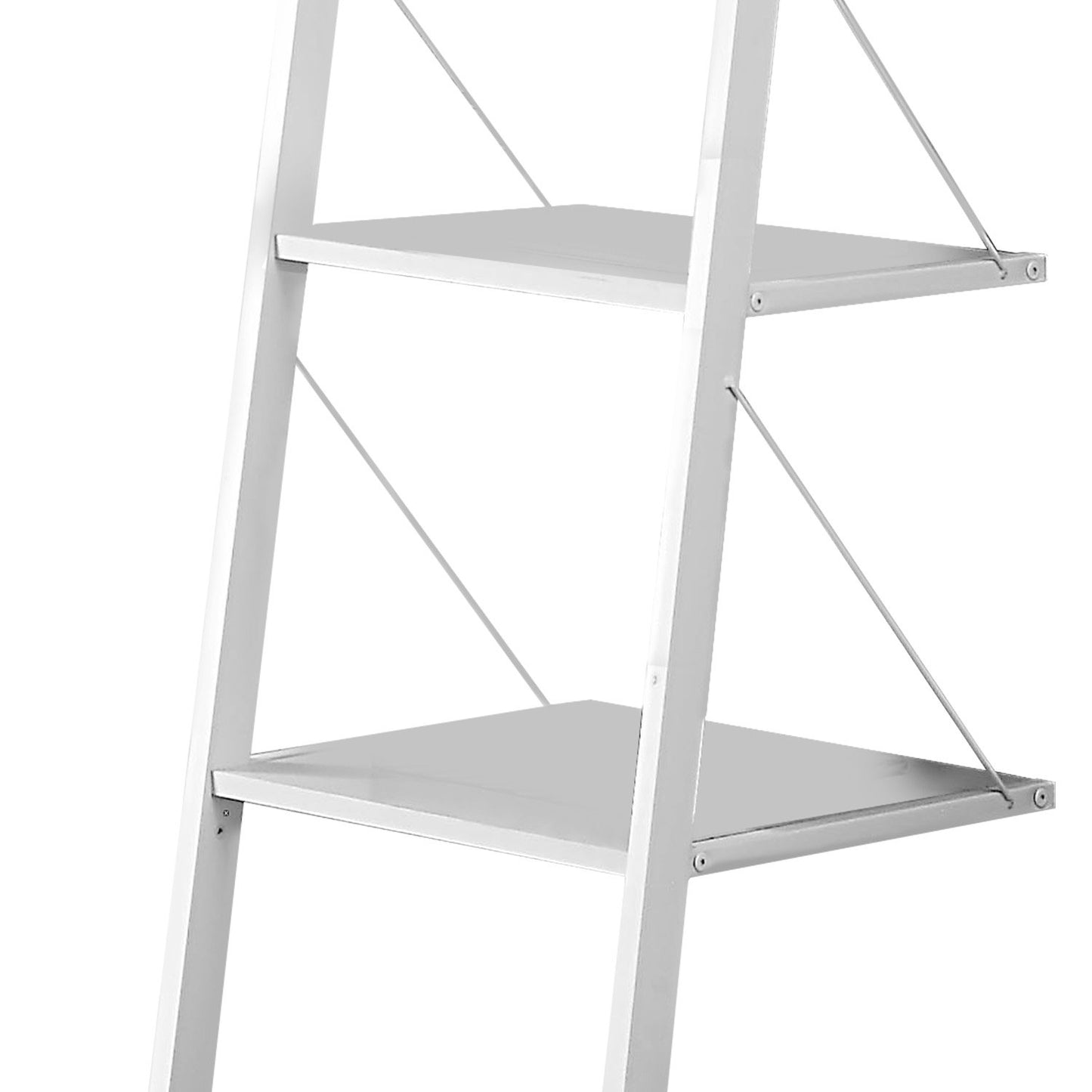 Sarantino Amelia 5-Tier Ladder Shelf in White - TRENDZ