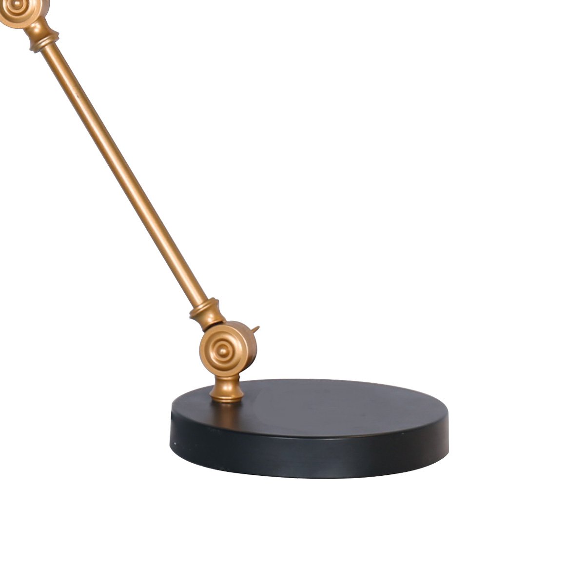 Sarantino Adjustable Metal Table Lamp In Black And Gold - TRENDZ