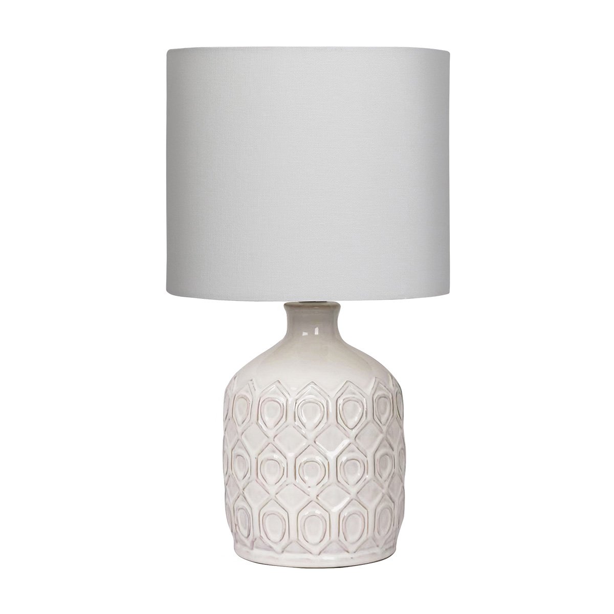 Sarantino Ceramic Table Lamp In Cream - TRENDZ