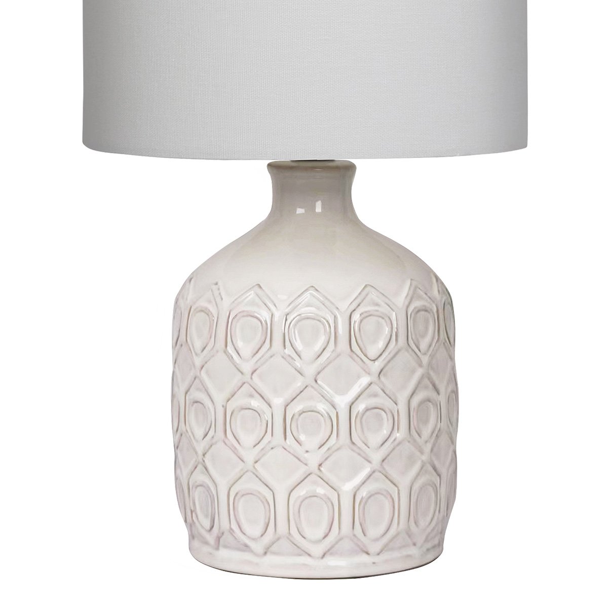 Sarantino Ceramic Table Lamp In Cream - TRENDZ
