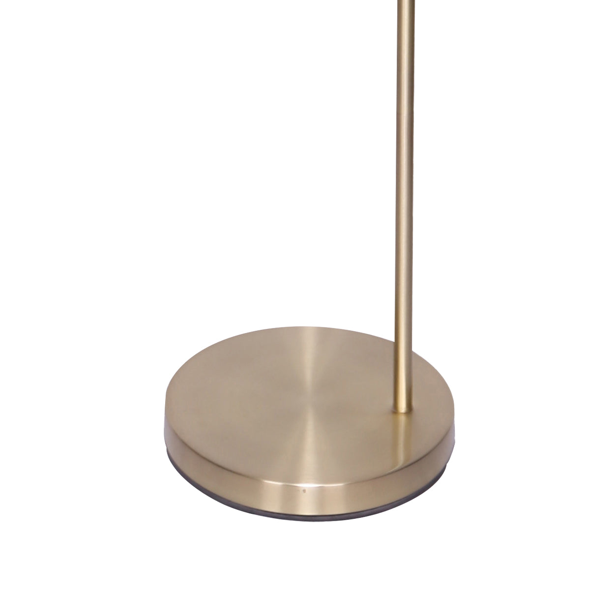 Sarantino 90-Degree Arc Floor Lamp – Brass Finish with Drum Shade
