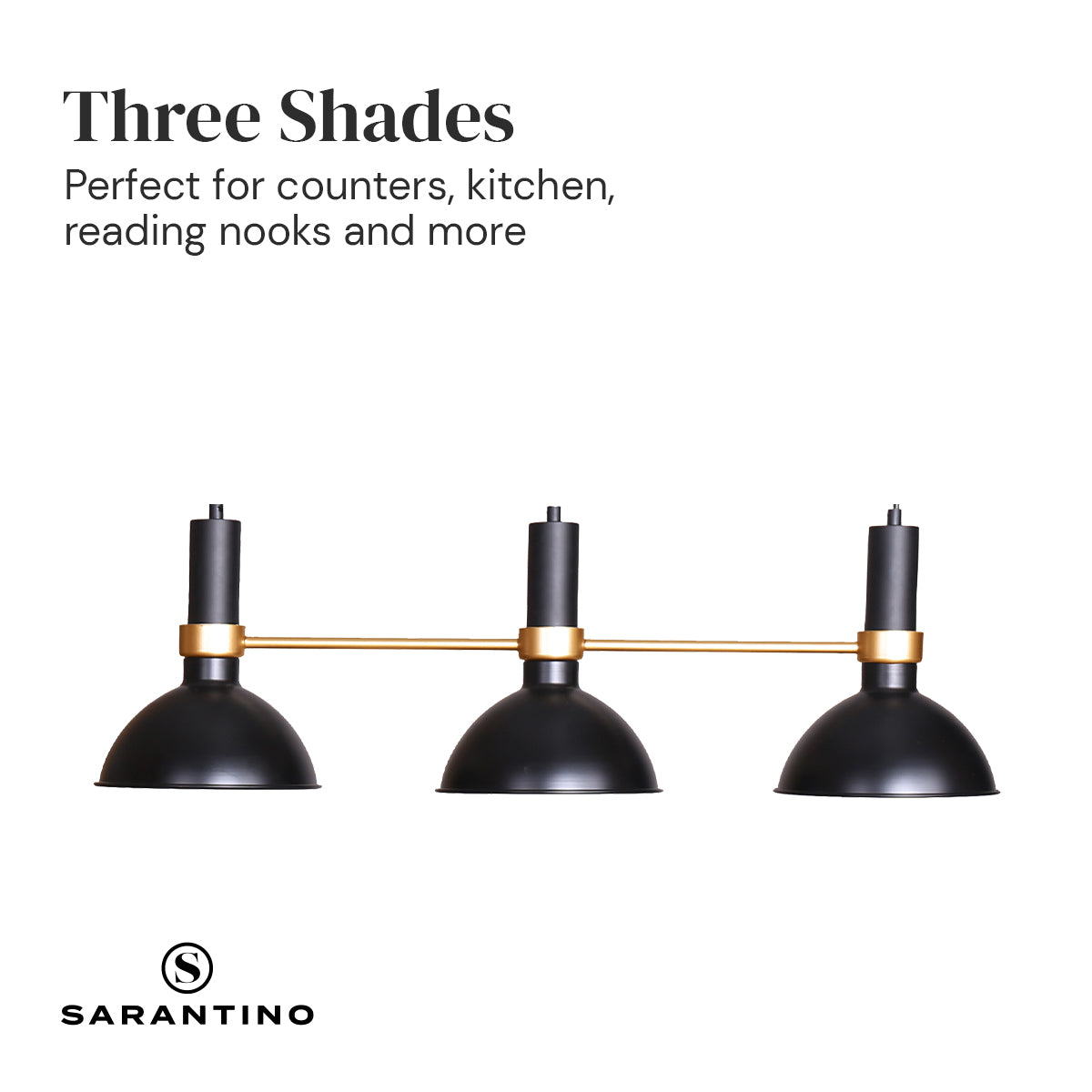 Sarantino 3-Light Hanging Pendant Lamp – Adjustable Retro Style