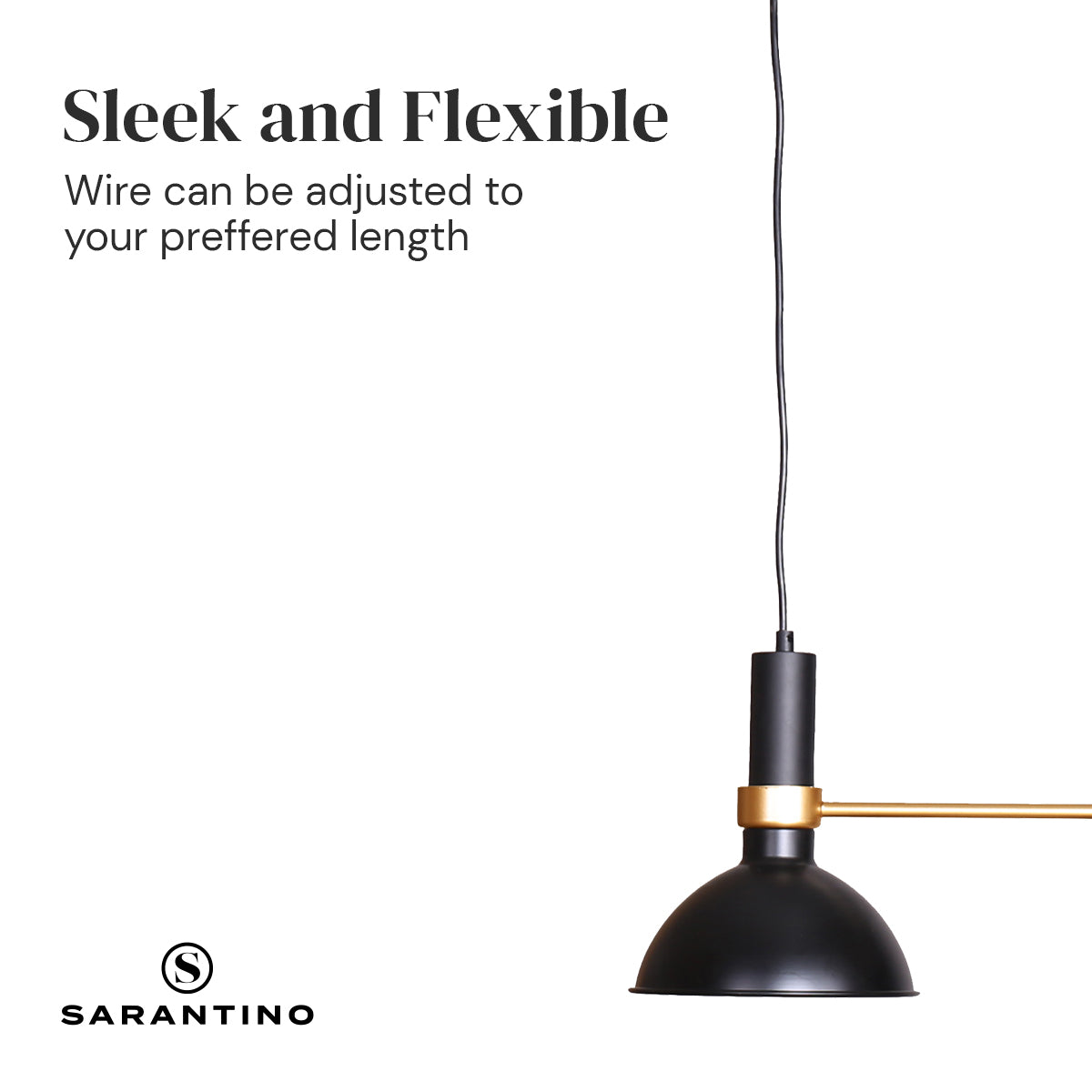 Sarantino 3-Light Hanging Pendant Lamp – Adjustable Retro Style