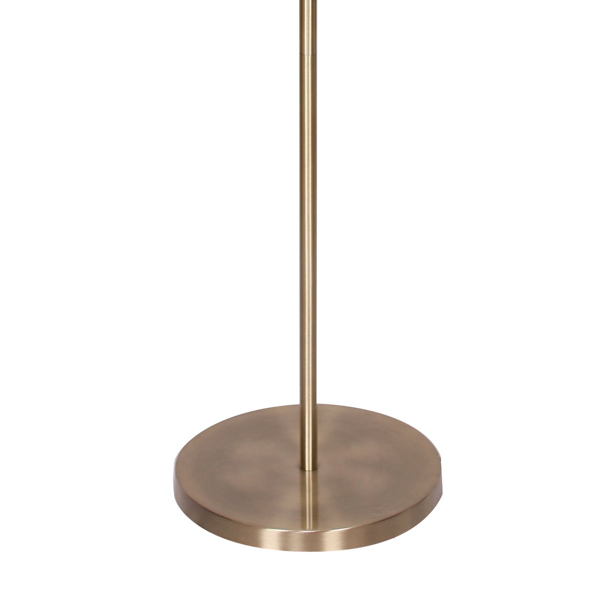 Sarantino Arc Floor Lamp – Antique Brass Finish with Cream Linen Shade