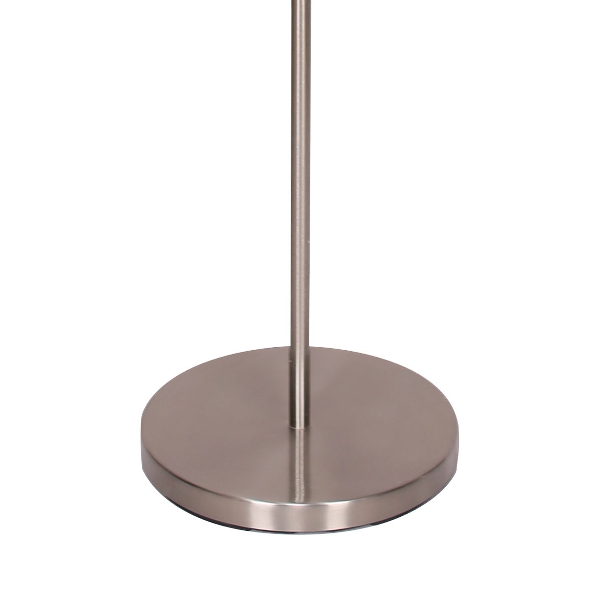 Sarantino Arc Floor Lamp – Nickel Finish with White Tapered Shade