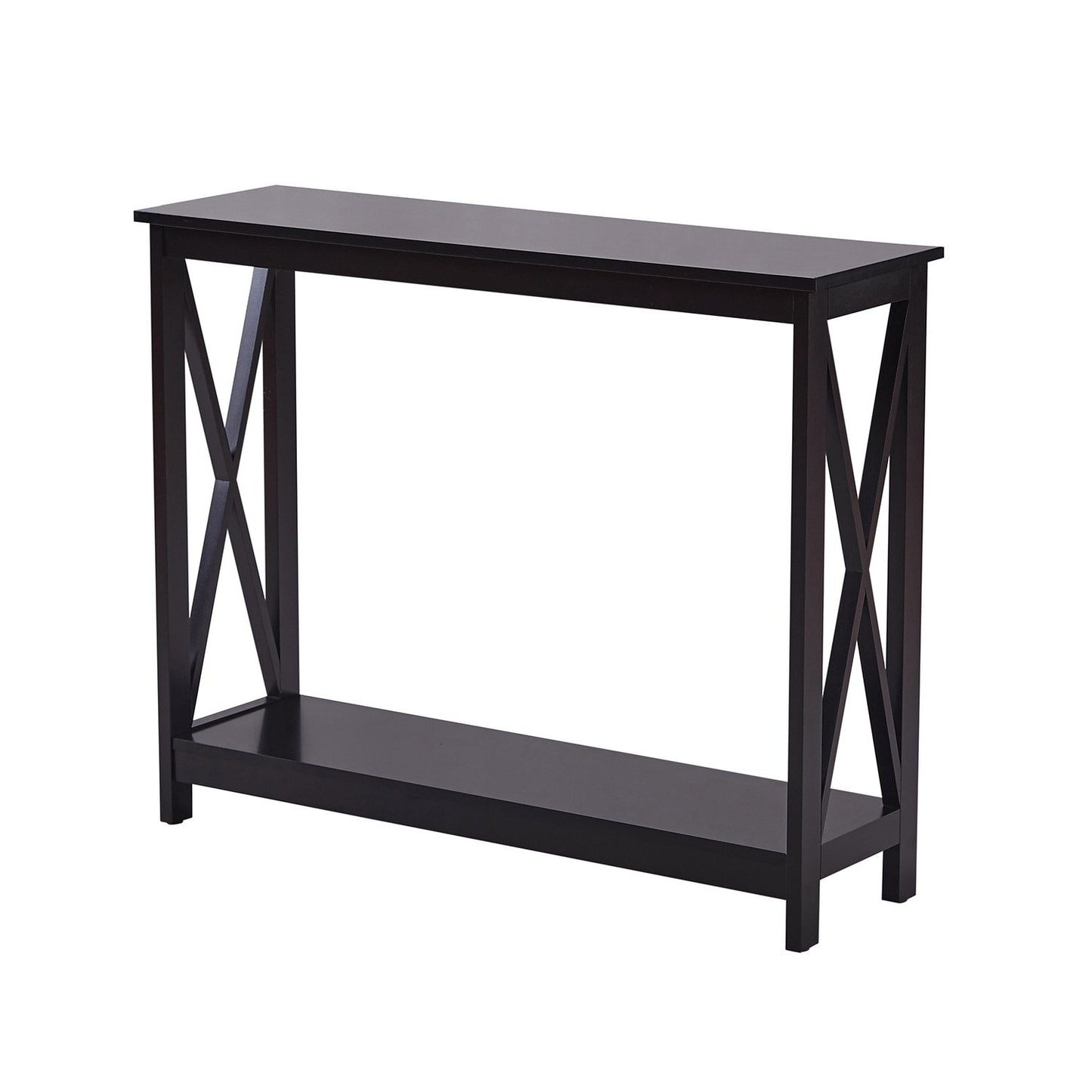 Sarantino Isla X-Frame Console Table in Black - TRENDZ