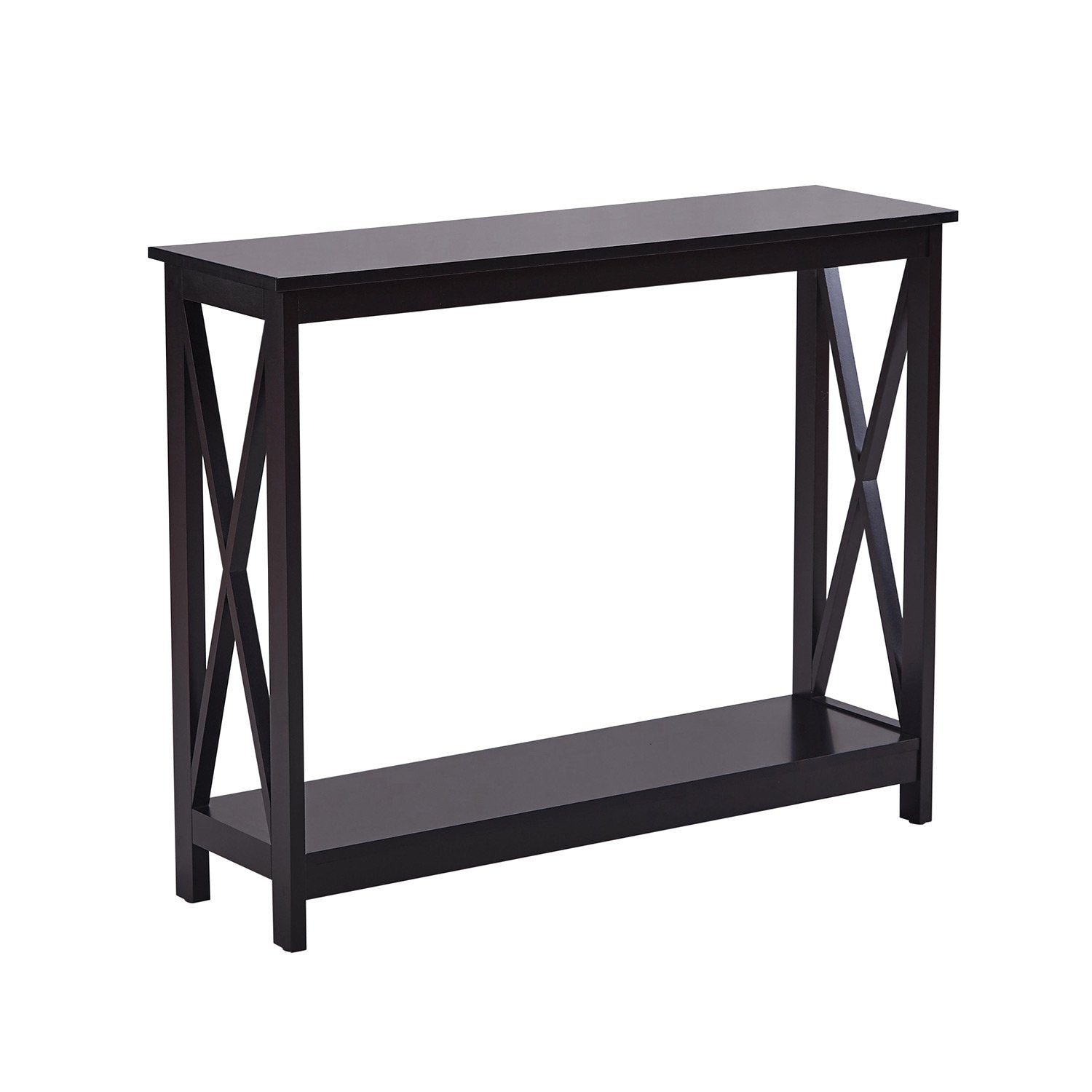 Sarantino Isla X-Frame Console Table in Black - TRENDZ