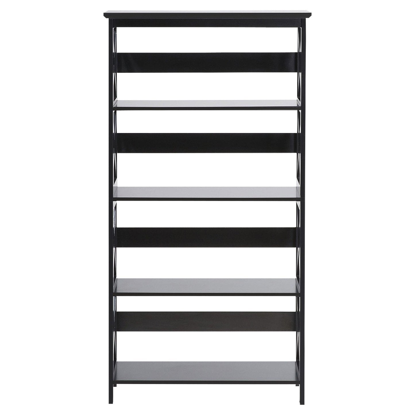 Sarantino Daphne 5-tier Cross Panel Bookshelf - TRENDZ