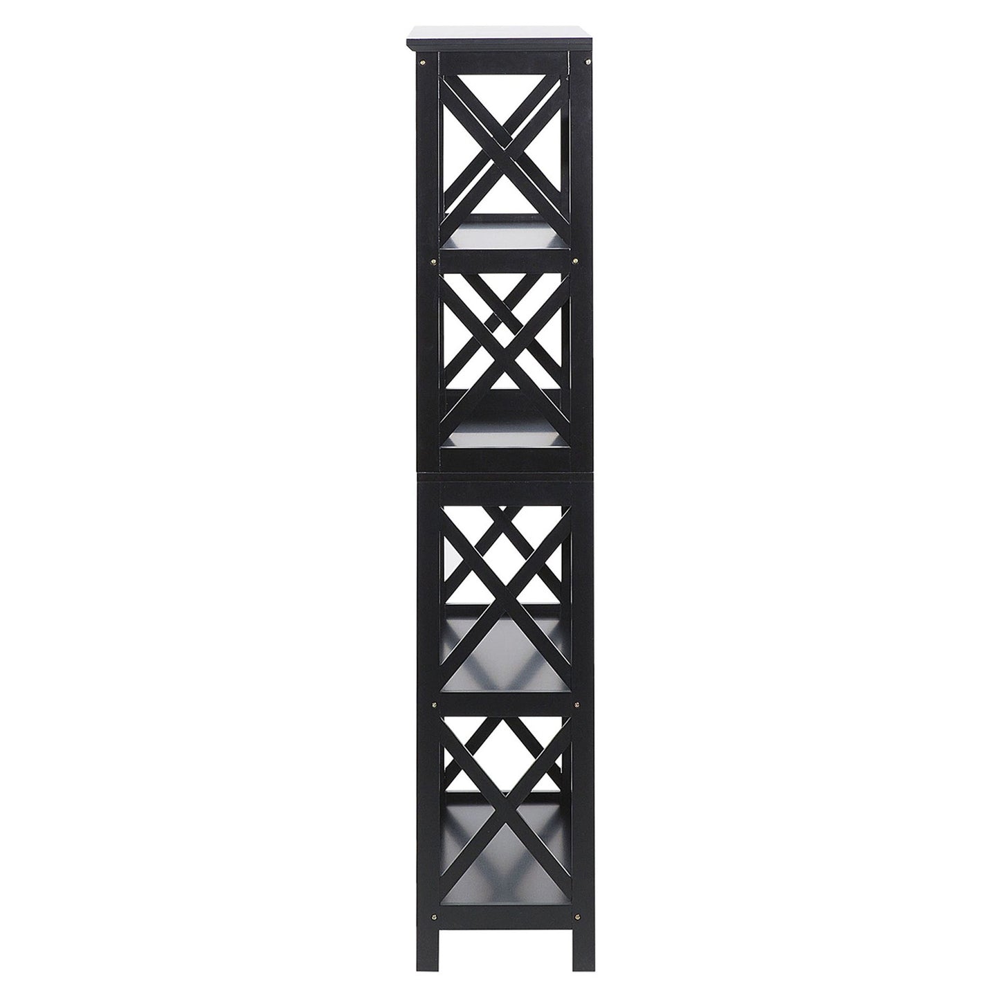 Sarantino Daphne 5-tier Cross Panel Bookshelf - TRENDZ