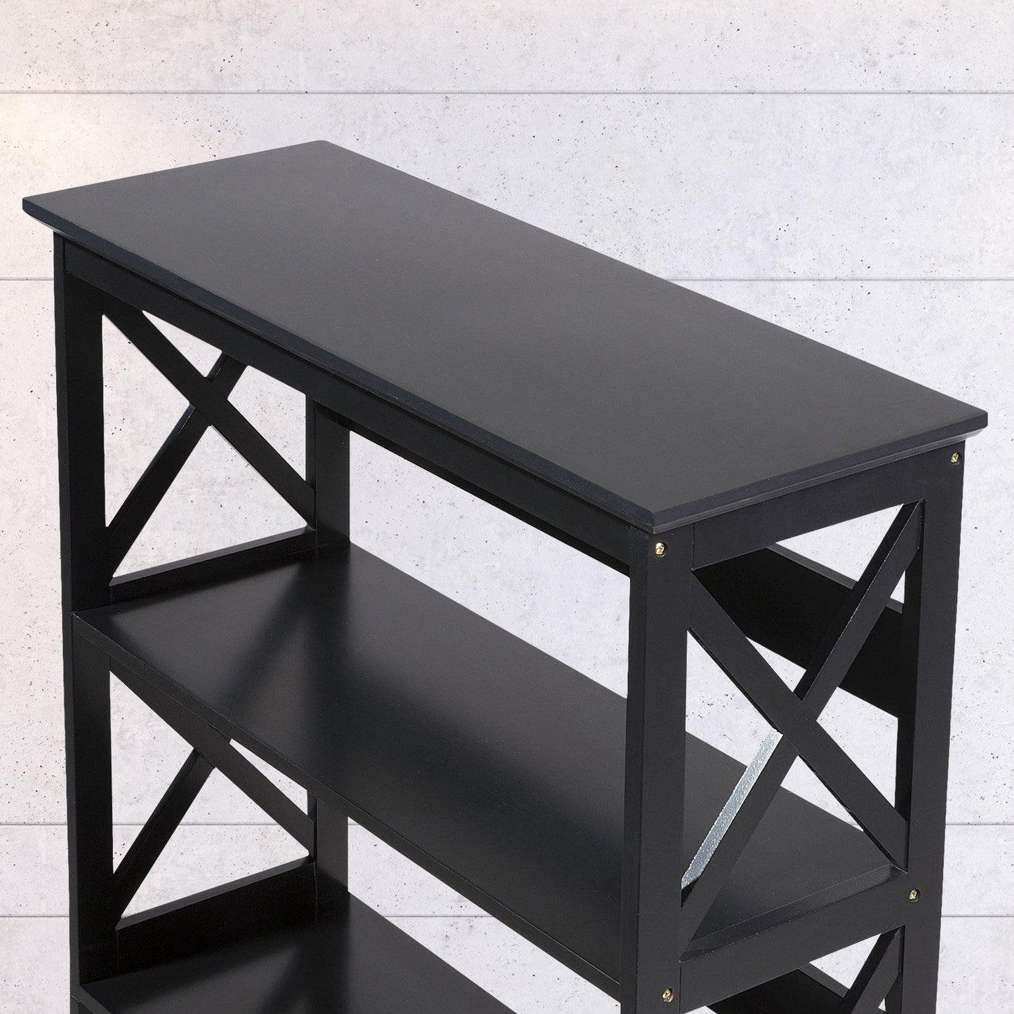 Sarantino Daphne 5-tier Cross Panel Bookshelf - TRENDZ