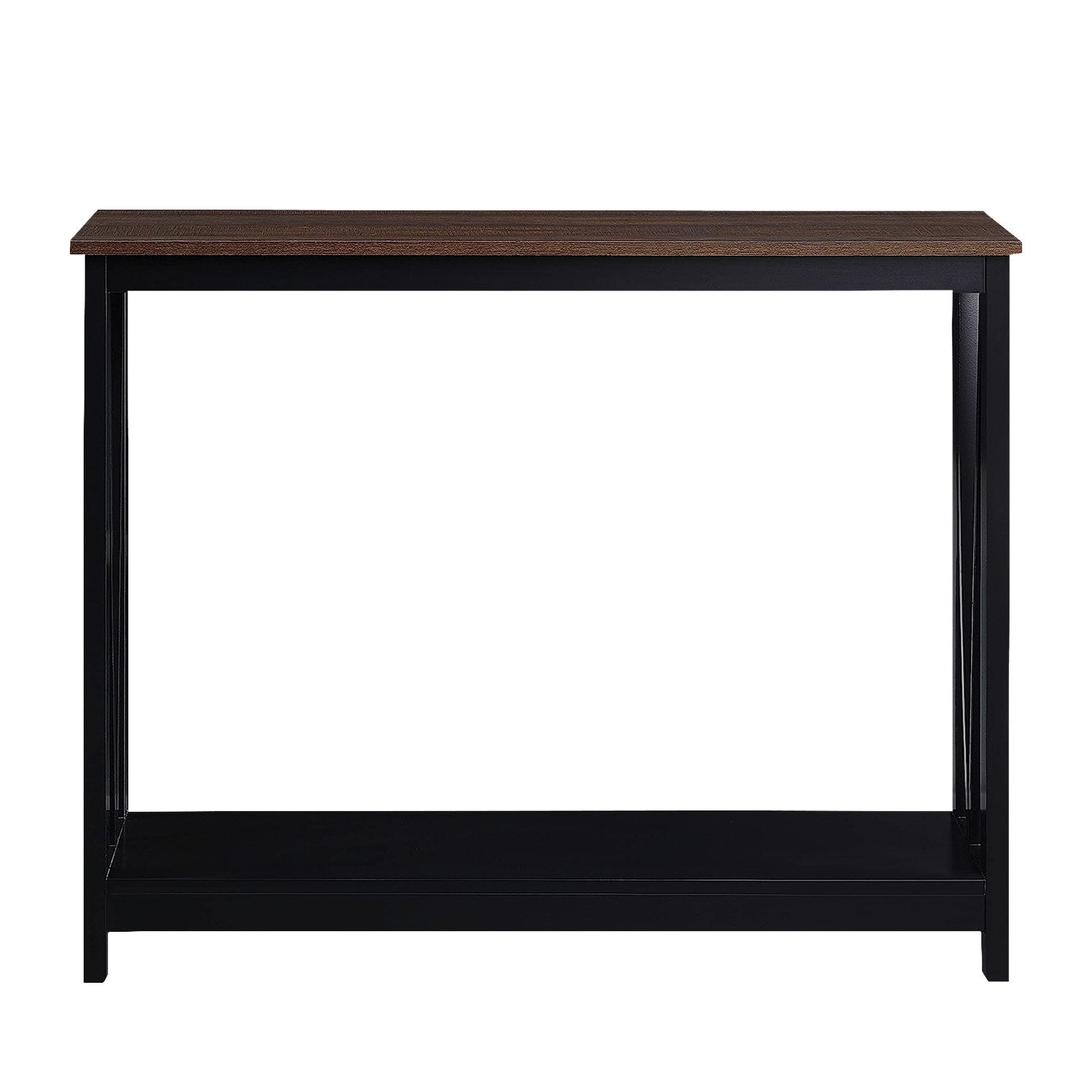 Sarantino Cielo 2-Tier Console Table Dark Walnut - TRENDZ