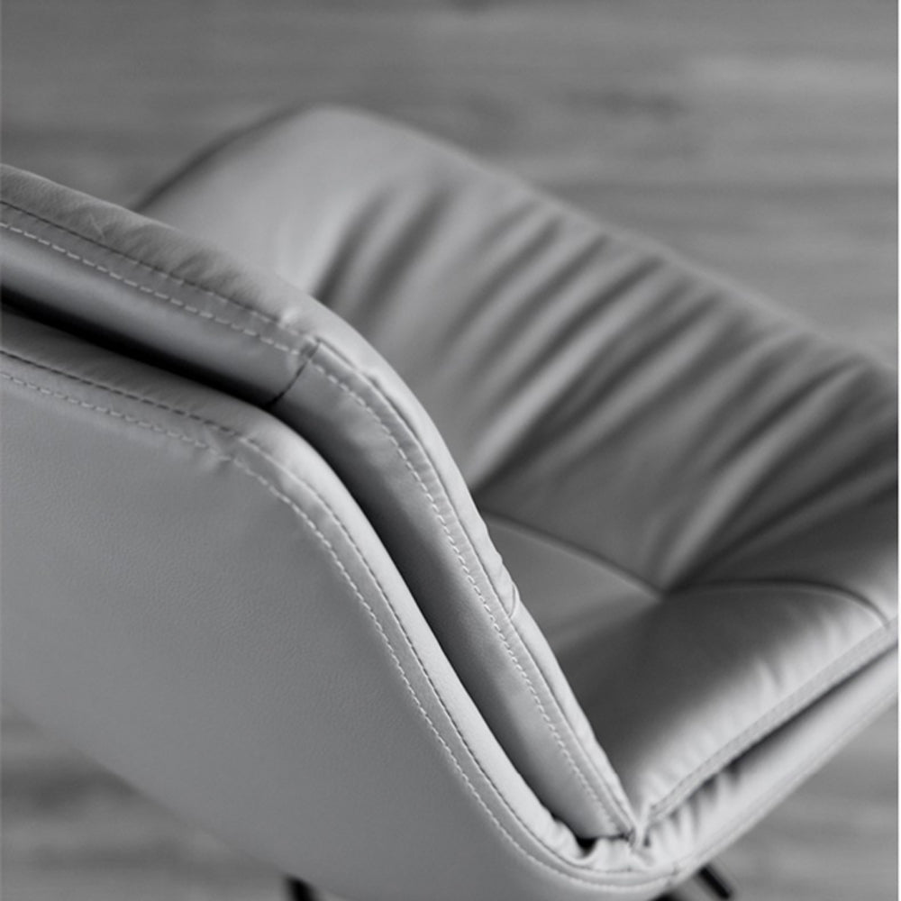 Bar Stools Kitchen Bar Stool Leather Barstools Swivel Gas Lift Counter Chairs x2 BS8406 Brown - TRENDZ