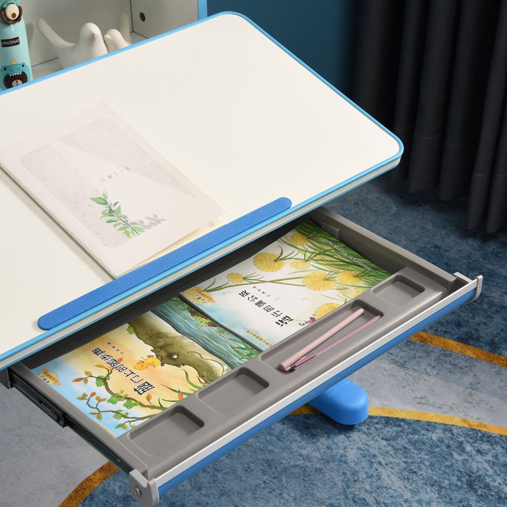 120cm Height Adjustable Children Kids Ergonomic Study Desk Blue AU - TRENDZ