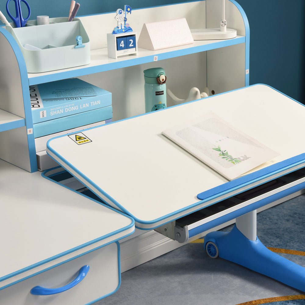 120cm Height Adjustable Children Kids Ergonomic Study Desk Blue AU - TRENDZ