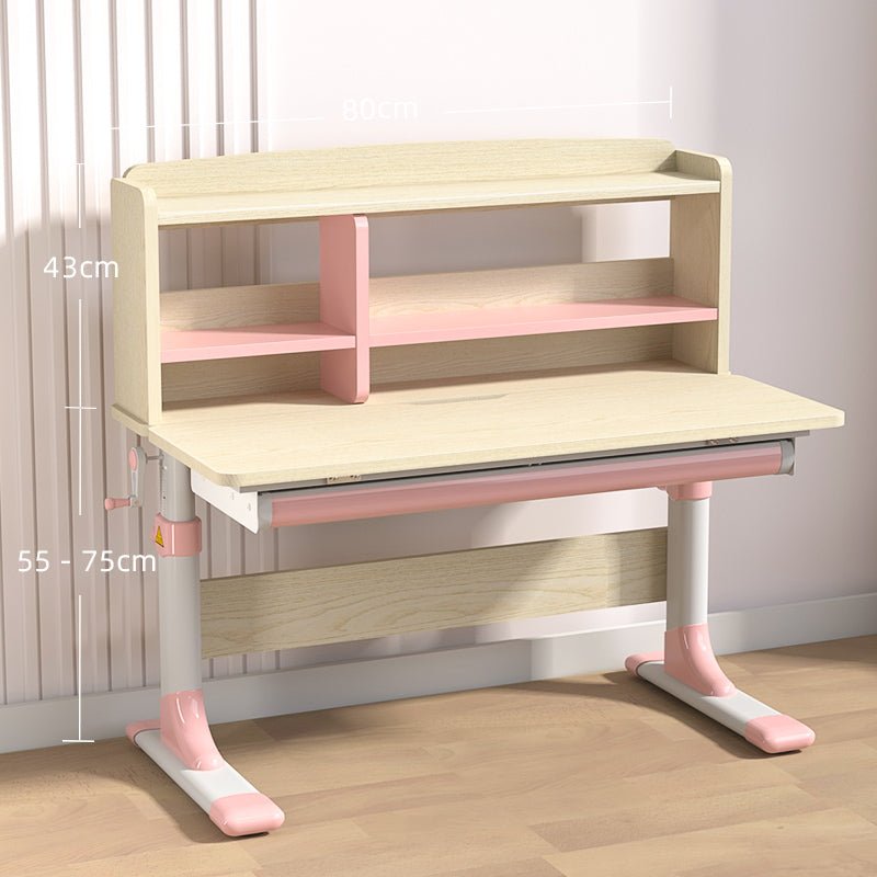 Height Adjustable Children Kids Ergonomic Study Desk 80cm Pink AU - TRENDZ