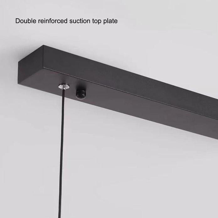 Modern Minimalist Trapezoid Pendant Light Adjustable LED Bar Light Black - TRENDZ