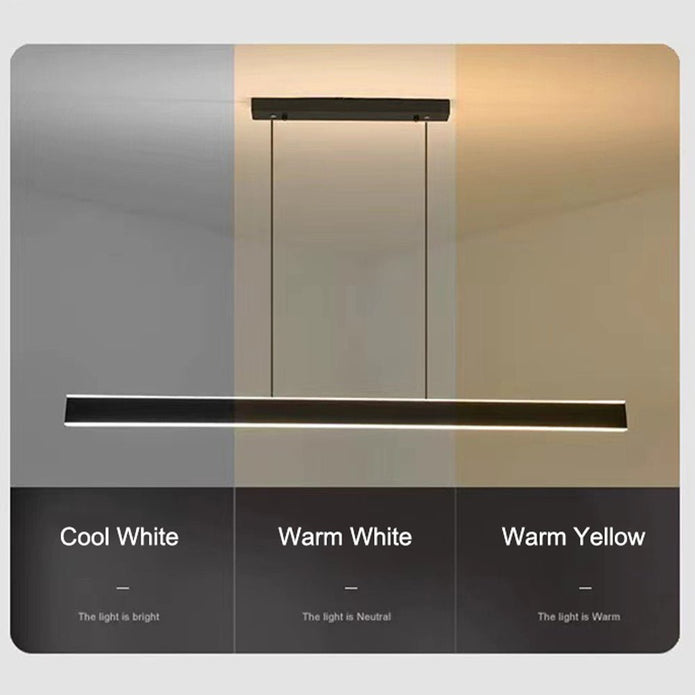 Modern Minimalist Trapezoid Pendant Light Adjustable LED Bar Light Black - TRENDZ