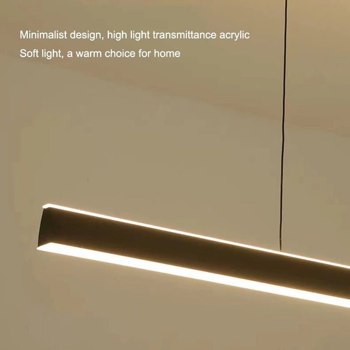 Modern Minimalist Trapezoid Pendant Light Adjustable LED Bar Light Black - TRENDZ