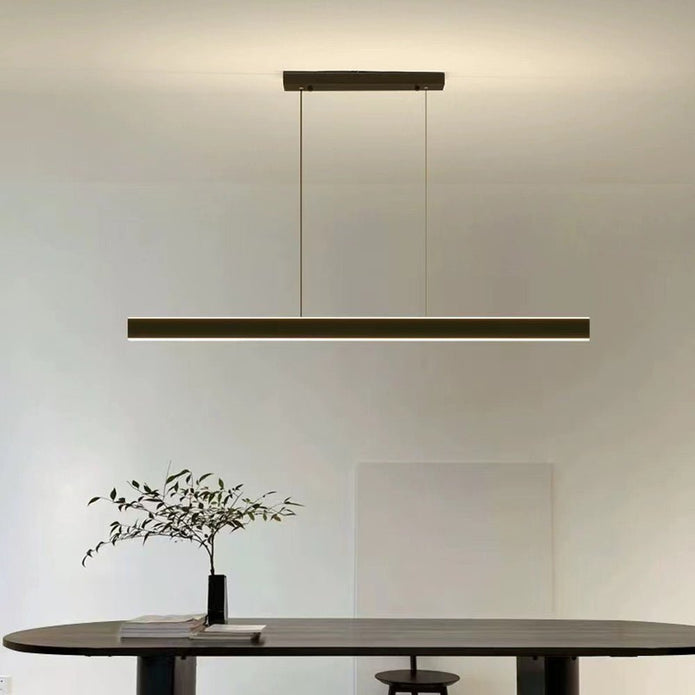 Modern Minimalist Trapezoid Pendant Light Adjustable LED Bar Light Black - TRENDZ