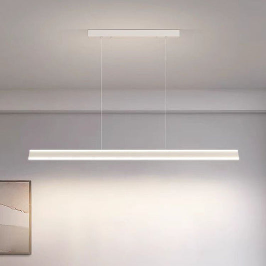 Modern Minimalist Trapezoid Pendant Light Adjustable LED Bar Light White - TRENDZ