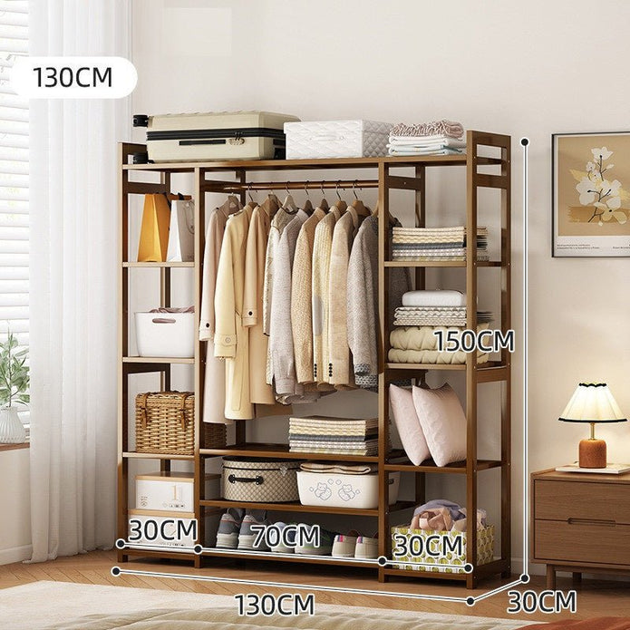 Bamboo Clothes Rack – Multi-Tier Garment & Storage Organizer (4 Sizes Available) 130cm