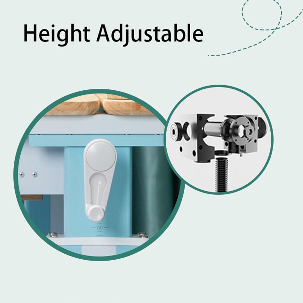 Solid Rubber Wood Height Adjustable Children Kids Ergonomic Pink Study Desk Only 120cm AU - TRENDZ