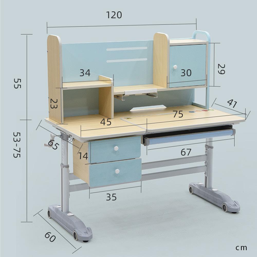 Height Adjustable Children Kids Ergonomic Study Desk Only 120cm Blue AU - TRENDZ