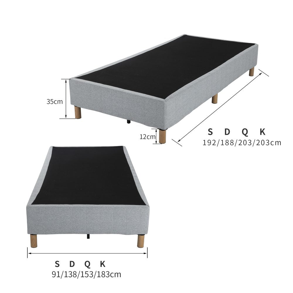 Metal Bed Frame Mattress Foundation Blue – Single - TRENDZ