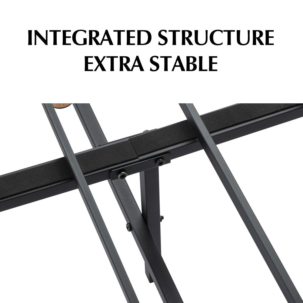 Metal Bedframe Mattress Foundation (Dark Grey) – Single - TRENDZ