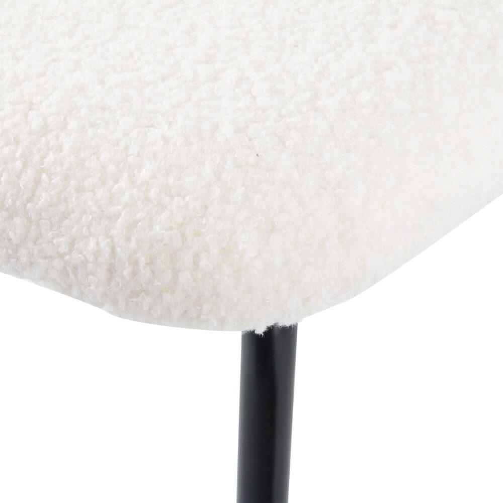 White Whisper Teddy Fabric Dining Duo - TRENDZ