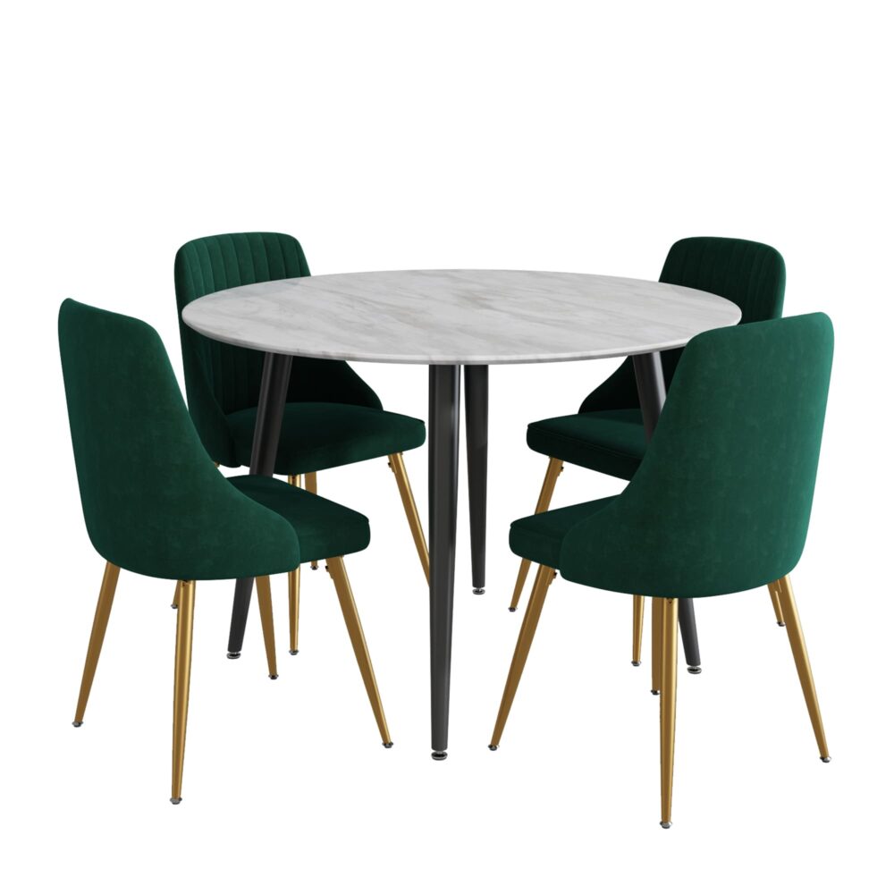 Velvet Elegance Dining Set - TRENDZ