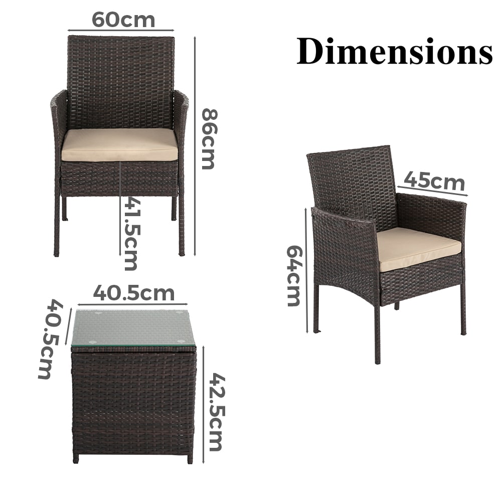 Dreamo Delightful 3 Piece Bistro Set - TRENDZ