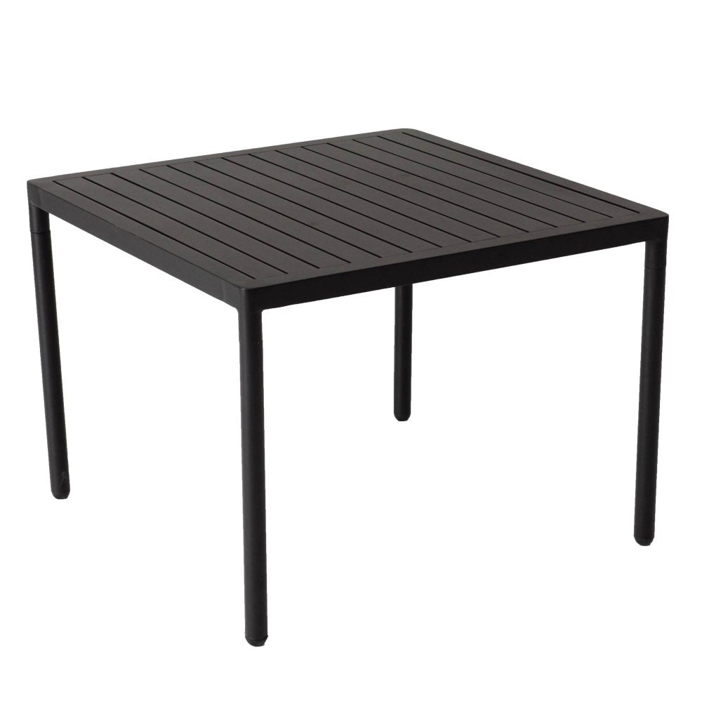 Eden 4-Seater Outdoor Lounge Set with Coffee Table in Black-Stylish Textile and Rope Design - TRENDZ