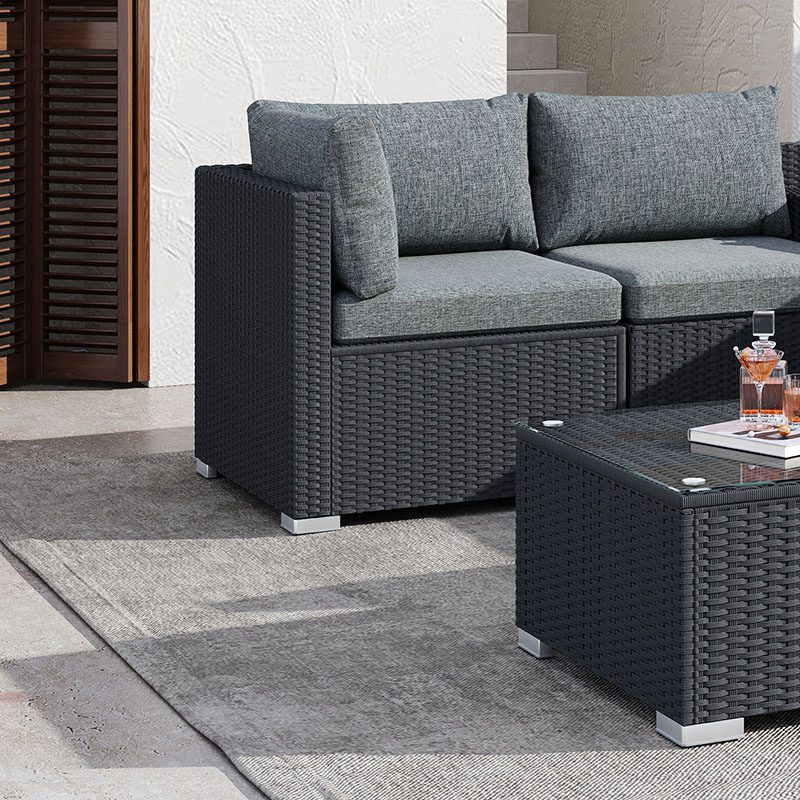 Modular Outdoor Lounge Set-9pcs Sofa, Armchairs and Coffee Table - TRENDZ