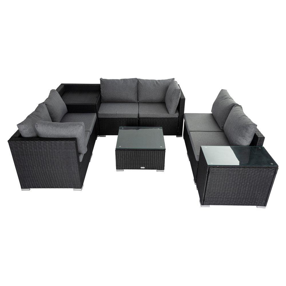 Modular Outdoor Lounge Set-9pcs Sofa, Armchairs and Coffee Table - TRENDZ