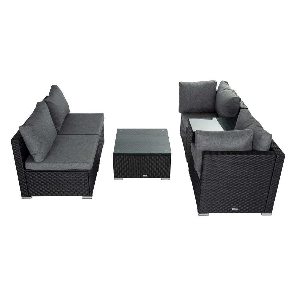 Modular Outdoor Lounge Set-9pcs Sofa, Armchairs and Coffee Table - TRENDZ