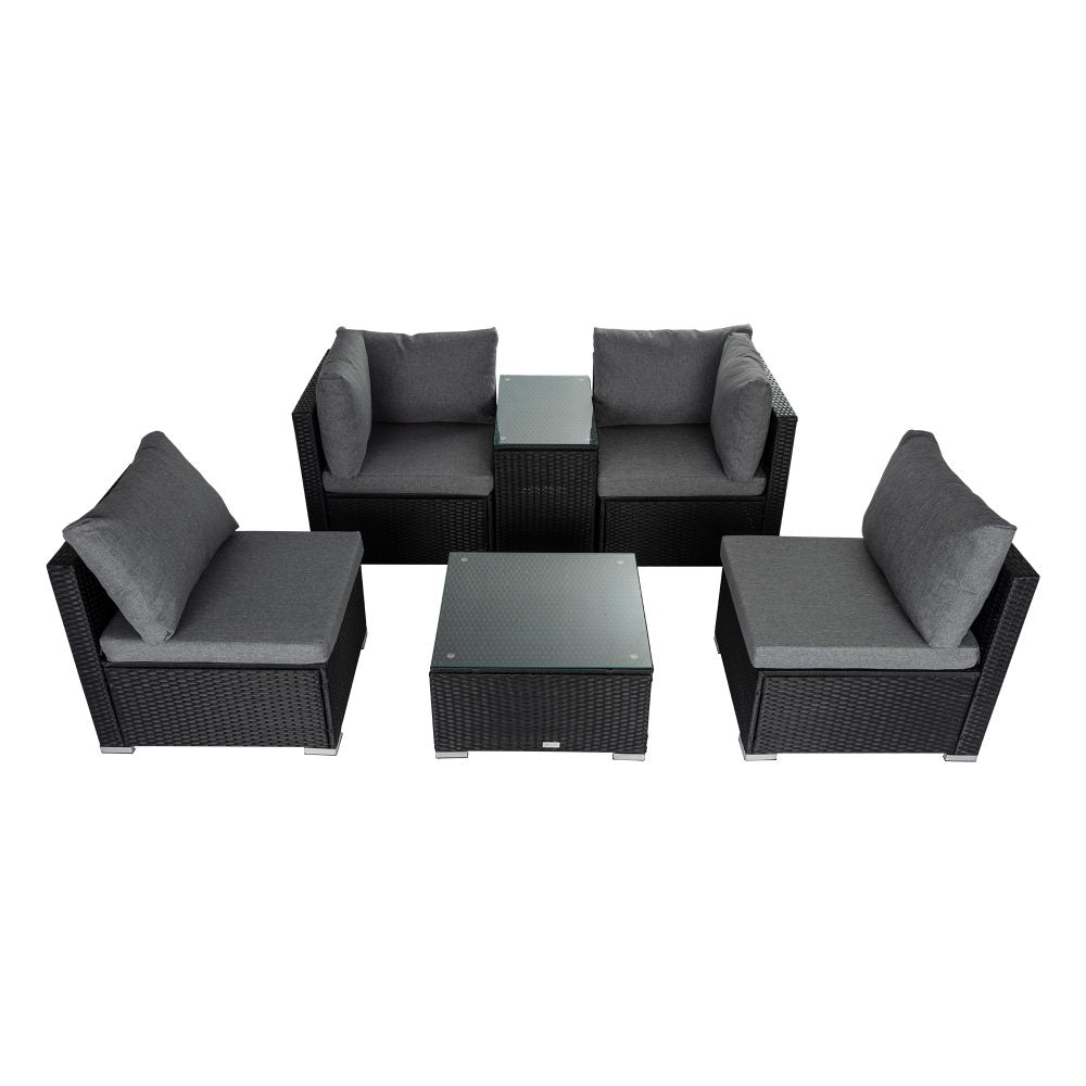 Modular Outdoor Lounge Set-9pcs Sofa, Armchairs and Coffee Table - TRENDZ