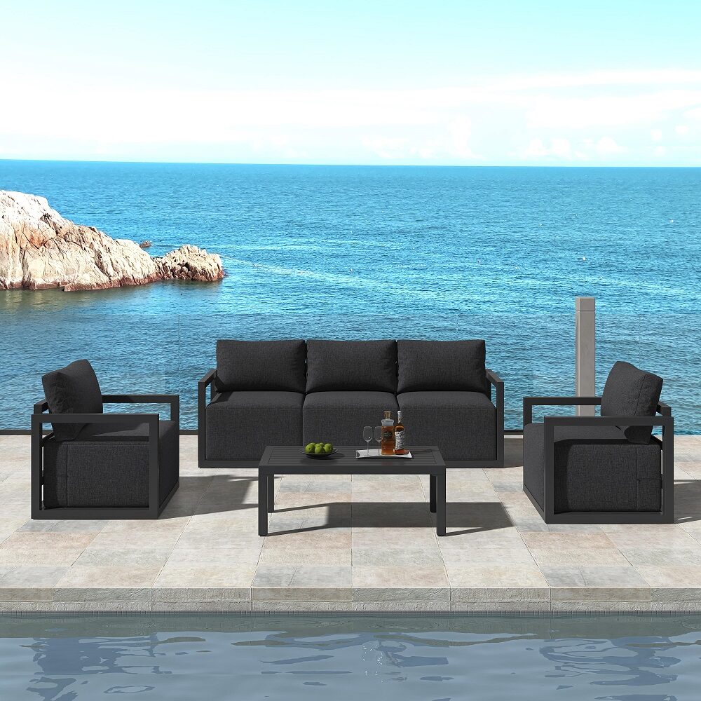 Alfresco 5-Seater Deep-Seated Patio Set – White - TRENDZ