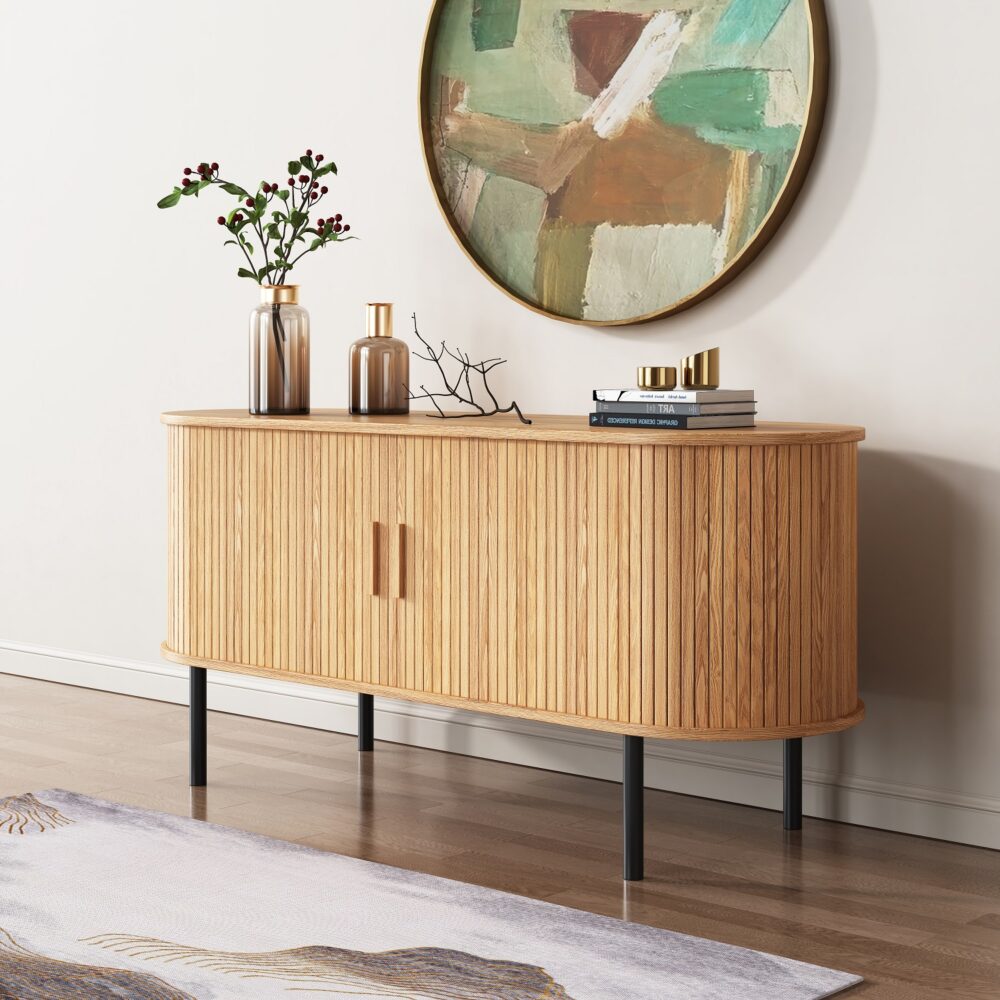 Ripple Sideboard with Sliding Doors — Earthy Elegance Redefined - TRENDZ
