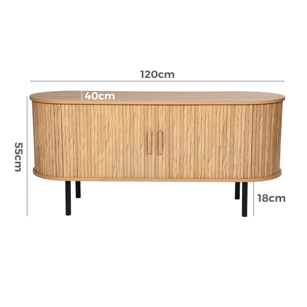 Ripple Sideboard with Sliding Doors — Earthy Elegance Redefined - TRENDZ