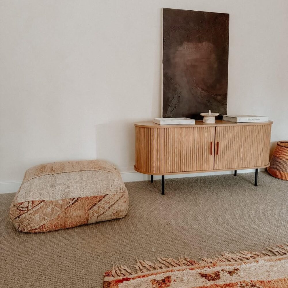 Ripple Sideboard with Sliding Doors – Earthy Elegance, Modern Functionality