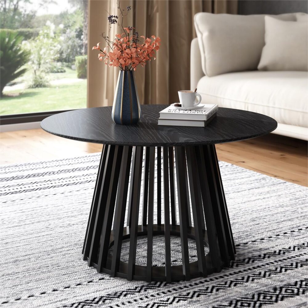 Palmer Slatted Sphere Coffee Table - TRENDZ
