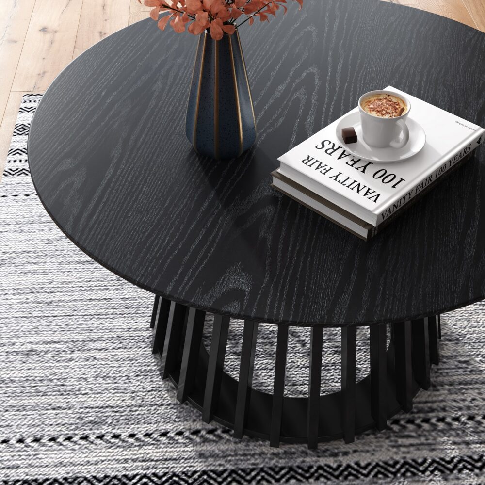 Palmer Slatted Sphere Coffee Table - TRENDZ